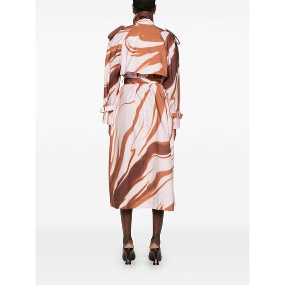 Dries Van Noten Women Risto Printed Cotton Trench Coat - Picture 5 of 5